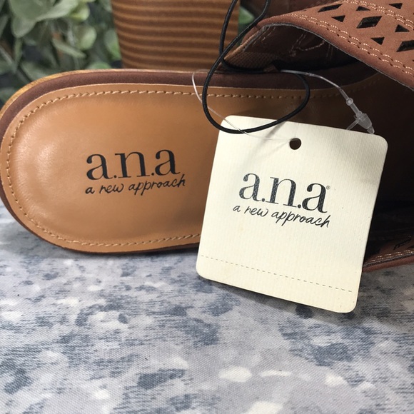 A.N.A Hiro Chocolate Laser Cut Pointed Toe Dress Mules 3.75” Heels WMS 9M✨NWT✨ - Picture 9 of 12